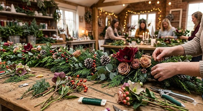 Floral Arranging Class A Magical Holiday