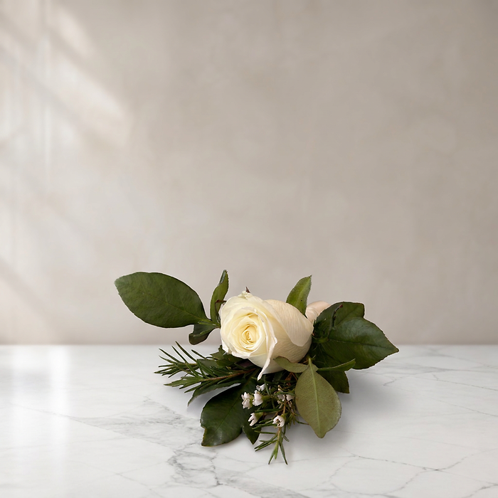 Single Rose Boutonniere (Choose Color)