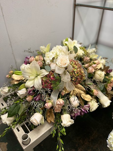Champagne Casket Spray
