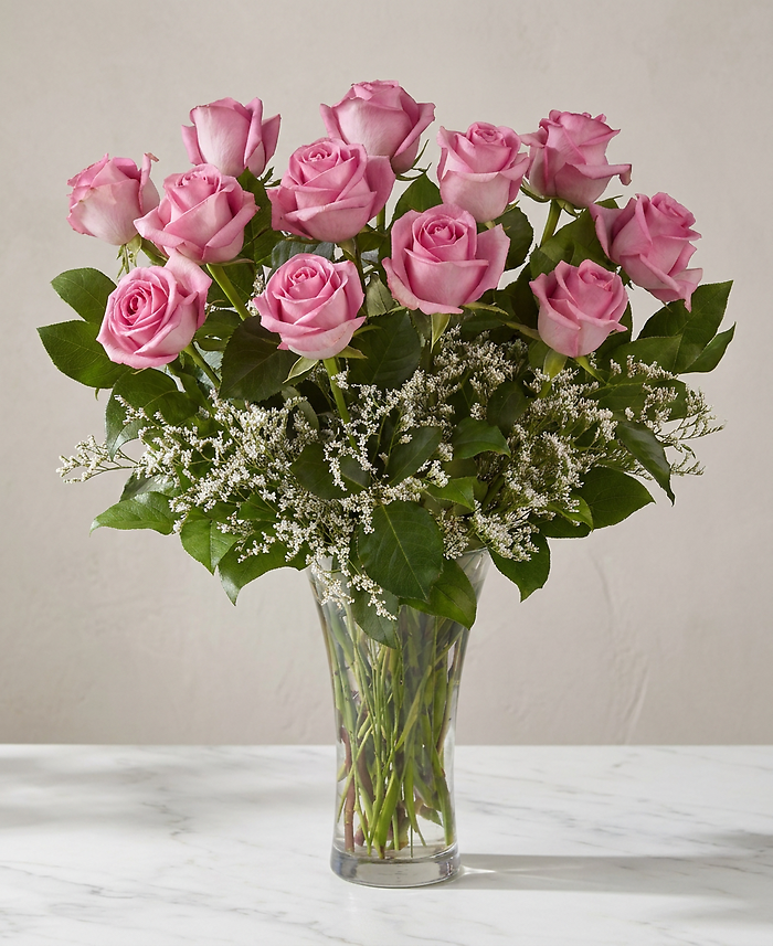 Make Me Blush - 1 Dozen Pink Roses