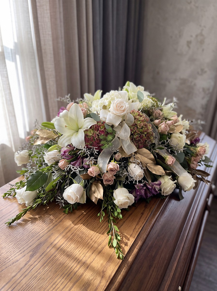 Champagne Casket Spray