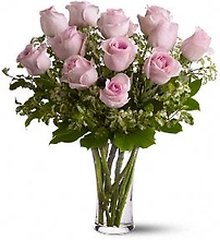 A Dozen Light Pink Roses